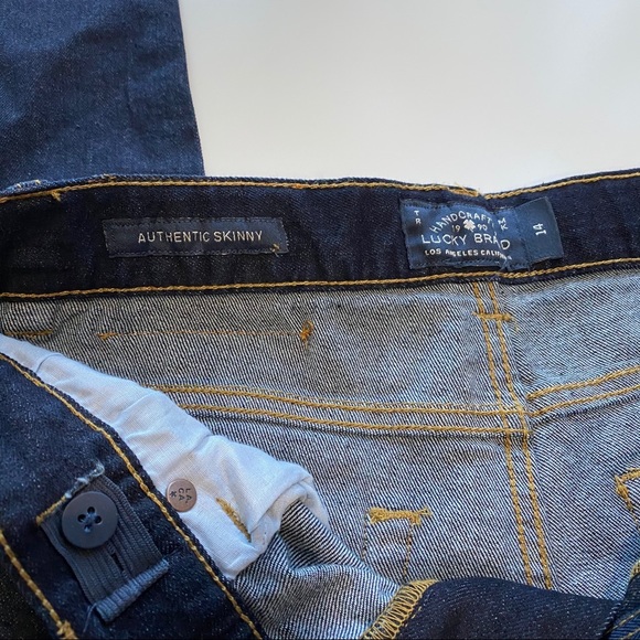 Girls Lucky Brand Dark Wash Skinny Jeans NWT - Picture 6 of 9